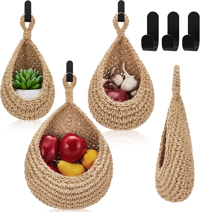 Honeydak Boho Decor Hanging Wall Baskets