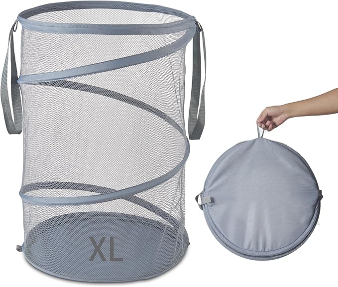 Seiritex Mesh Popup Laundry Hamper 115L Collapsible Laundry Basket Extra Large