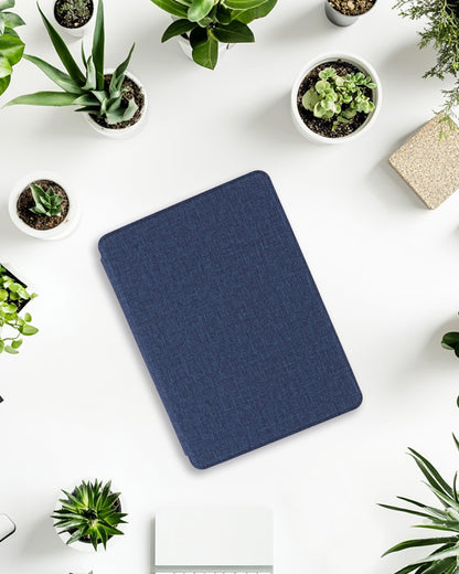 WALNEW Case for 7" All-New Kindle Paperwhite 12th Gen 2024 and Kindle Colorsoft Signature Edition, Premium PU Leather Protective Cover for Kindle Paperwhite with Auto Wake/Sleep (Navy Blue)