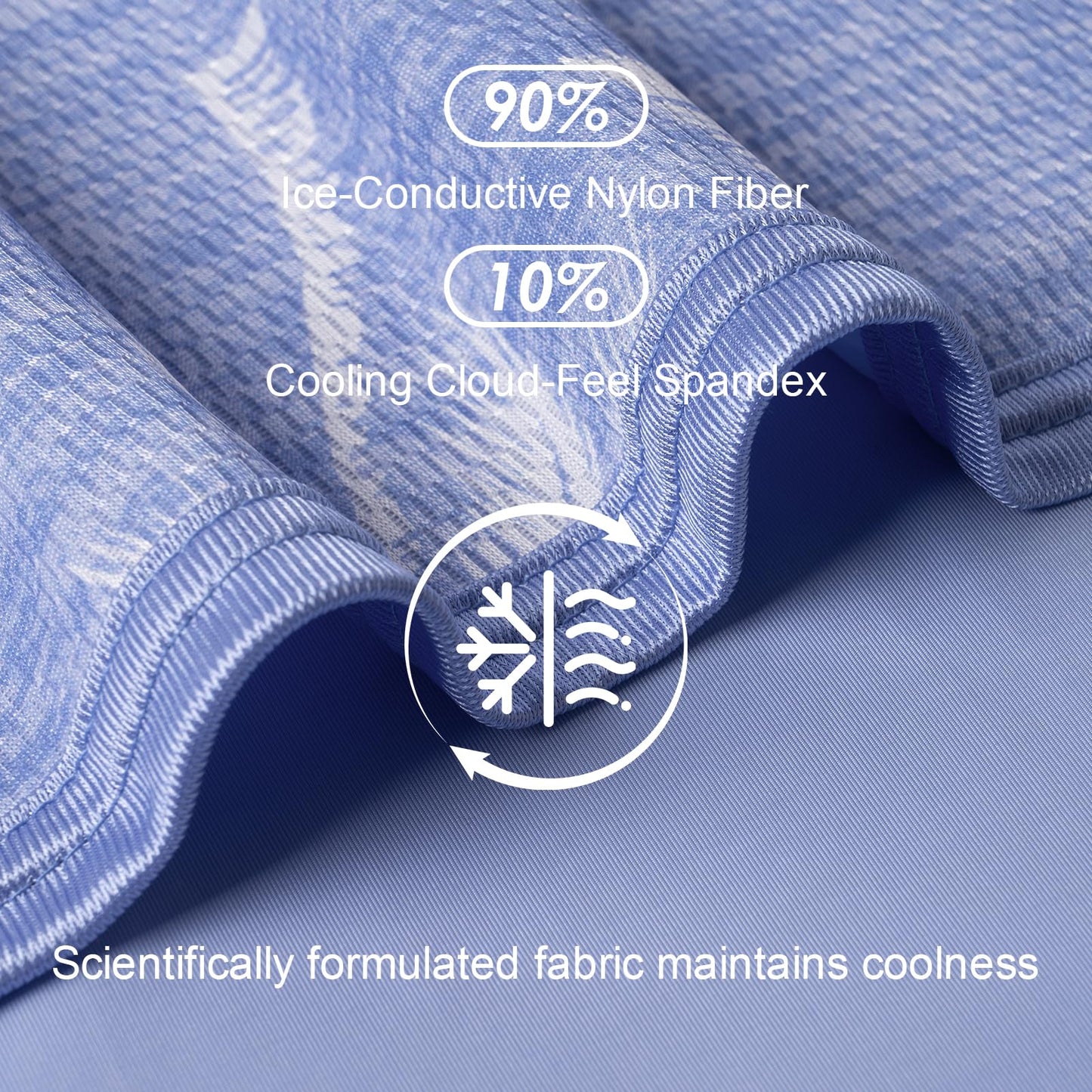 OMERAI Cooling Blanket King for Hot Sleepers, Breathable Summer Blanket Lightweight Blankets for Night Sweats,Double-Sided Cooling Effect Throw Blanket for Bed, 90"x108" Blue