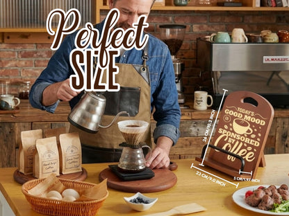InnoBeta Coffee Gifts for Women, Cookbook Stand for Kitchen Counter, Perfect Gifts for Coffee Lovers on Birthday, Adjustable Tablet Recipe Book Holder, Unique Kitchen & Cafe Decor