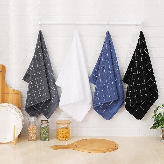 Mordimy 100% Cotton Terry Cloth Kitchen Towels, Super Soft and Absorbent Dish