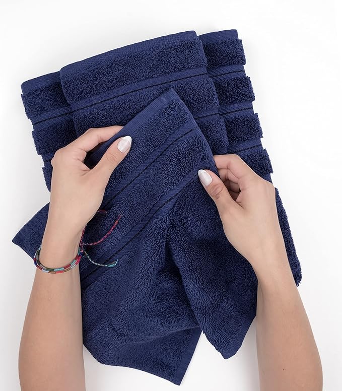 American Soft Linen Luxury 6 Piece Towel Set, 2 Bath Towels 2 Hand Towel 2