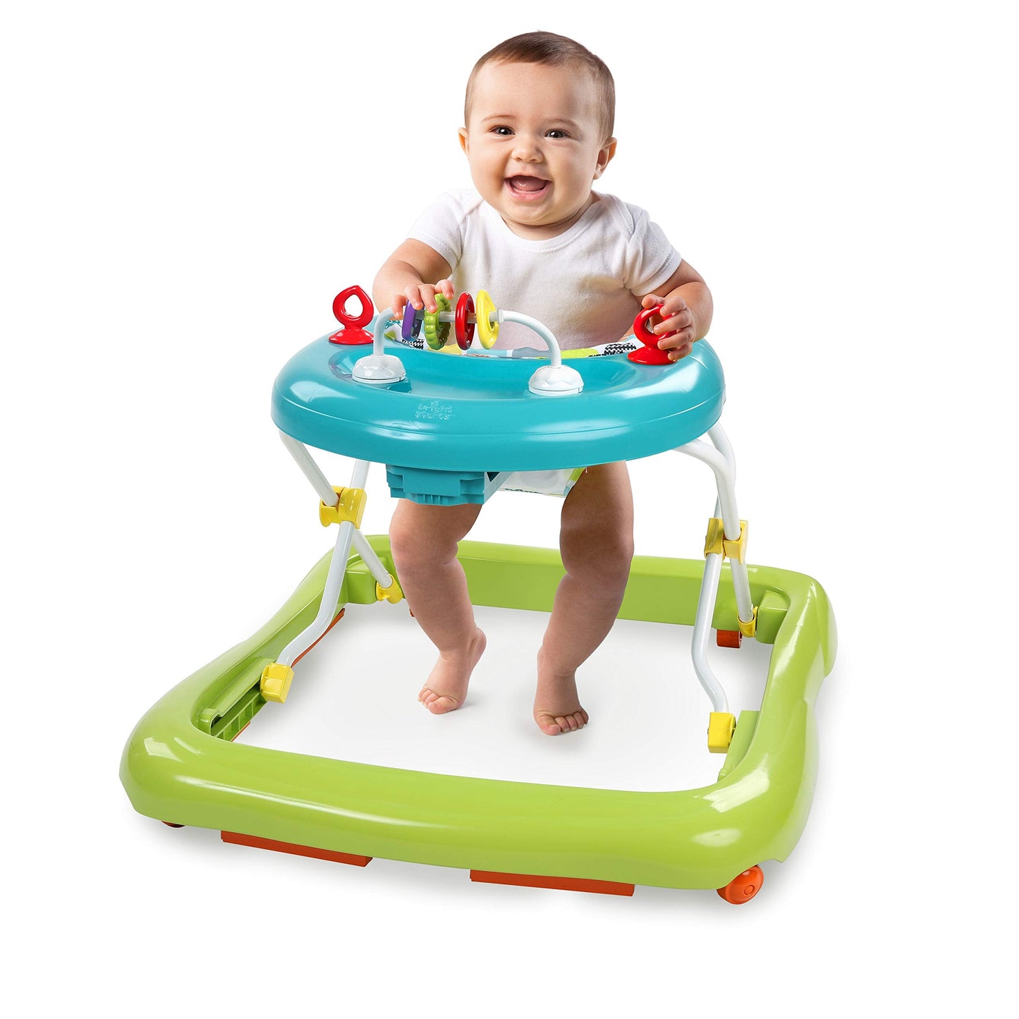 Bright Starts Giggling Safari Walker with Easy Fold Frame for Storage, Ages 6 Months +