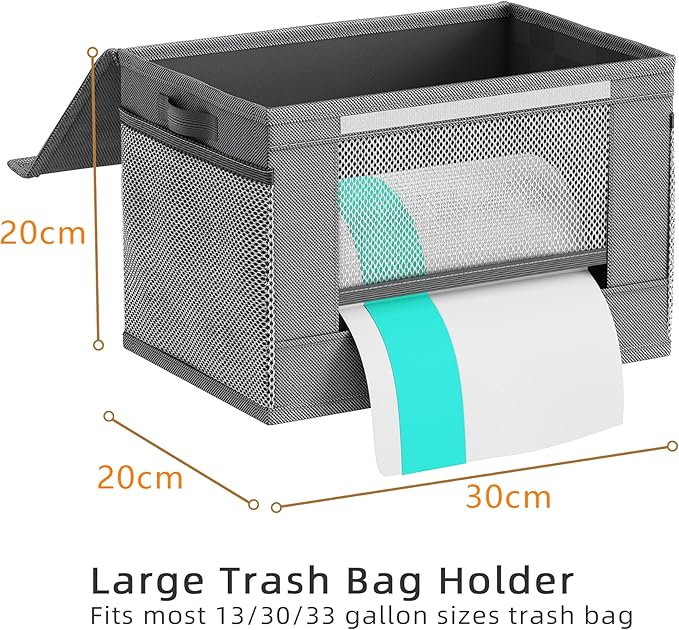Trash Bag Holder Dispenser 2 Pack Extra Large, Oxford Cloth Garbage Bag Storage