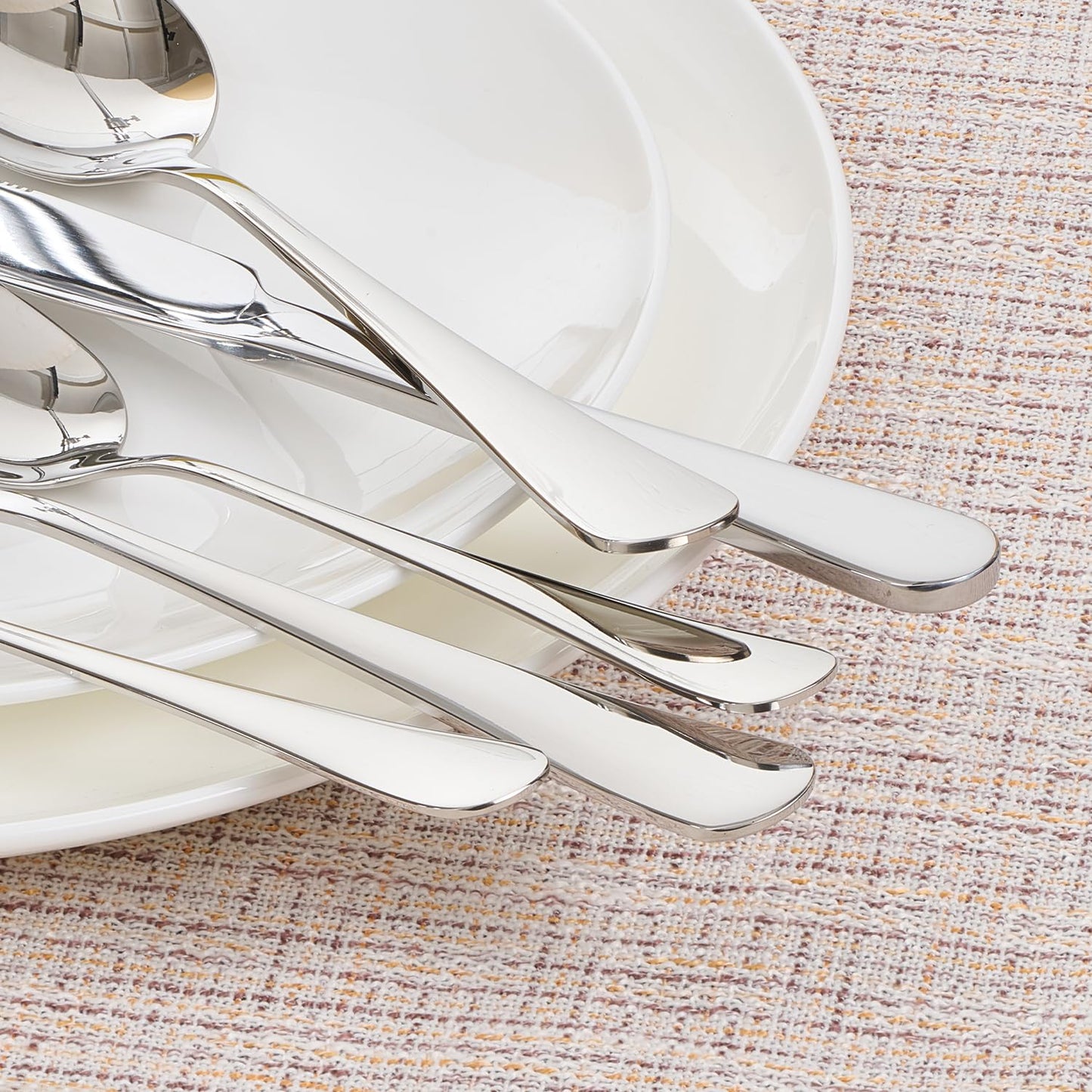 HIKAA 24-Piece Dinner Spoons Set, 8-Inch 18/10 Stainless Steel Spoons, Mirror Polished Dishwasher Safe Table Spoons for Home, Restaurant, Party