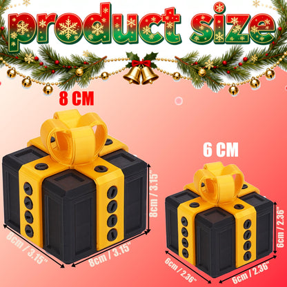EXQDYNM Annoying Gift Box with Screws, Take Apart Puzzle Surprise Prank Christmas Funny Hilarious Money Card Container, Novelty Box (8cm*8cm)