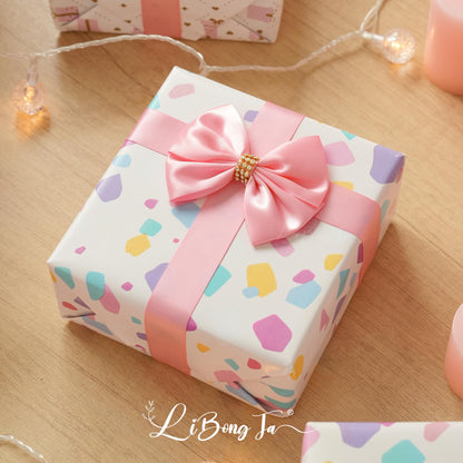 LiBongTa Pink Satin Bows 12 PCS Premade Self Adhesive 3.5" Gift Bows with Rhinestone for Wedding Party Event Decor Gift Wrapping Craft Baby Shower Wedding Treat Bags Presents Making Greeting