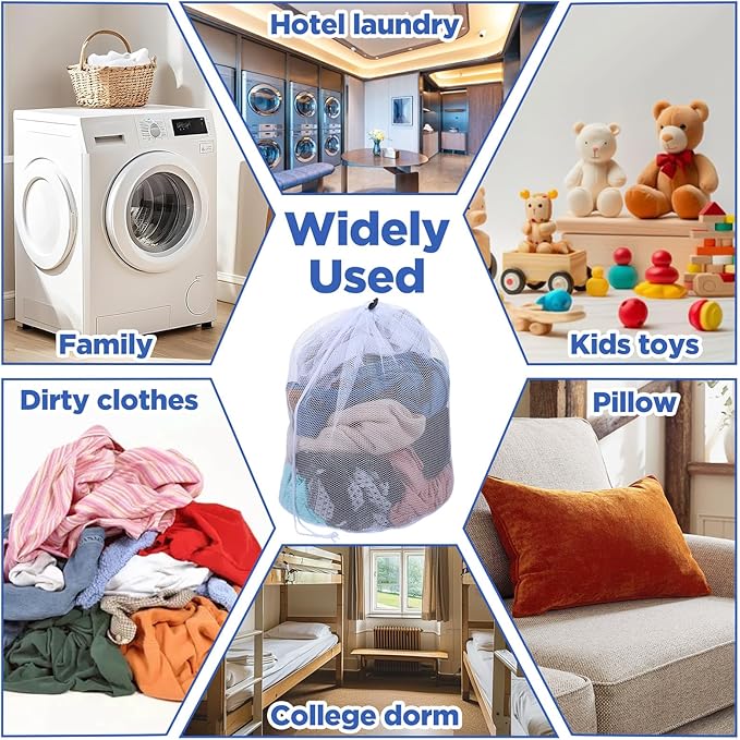 20 Pcs Mesh Laundry Bags Bulk