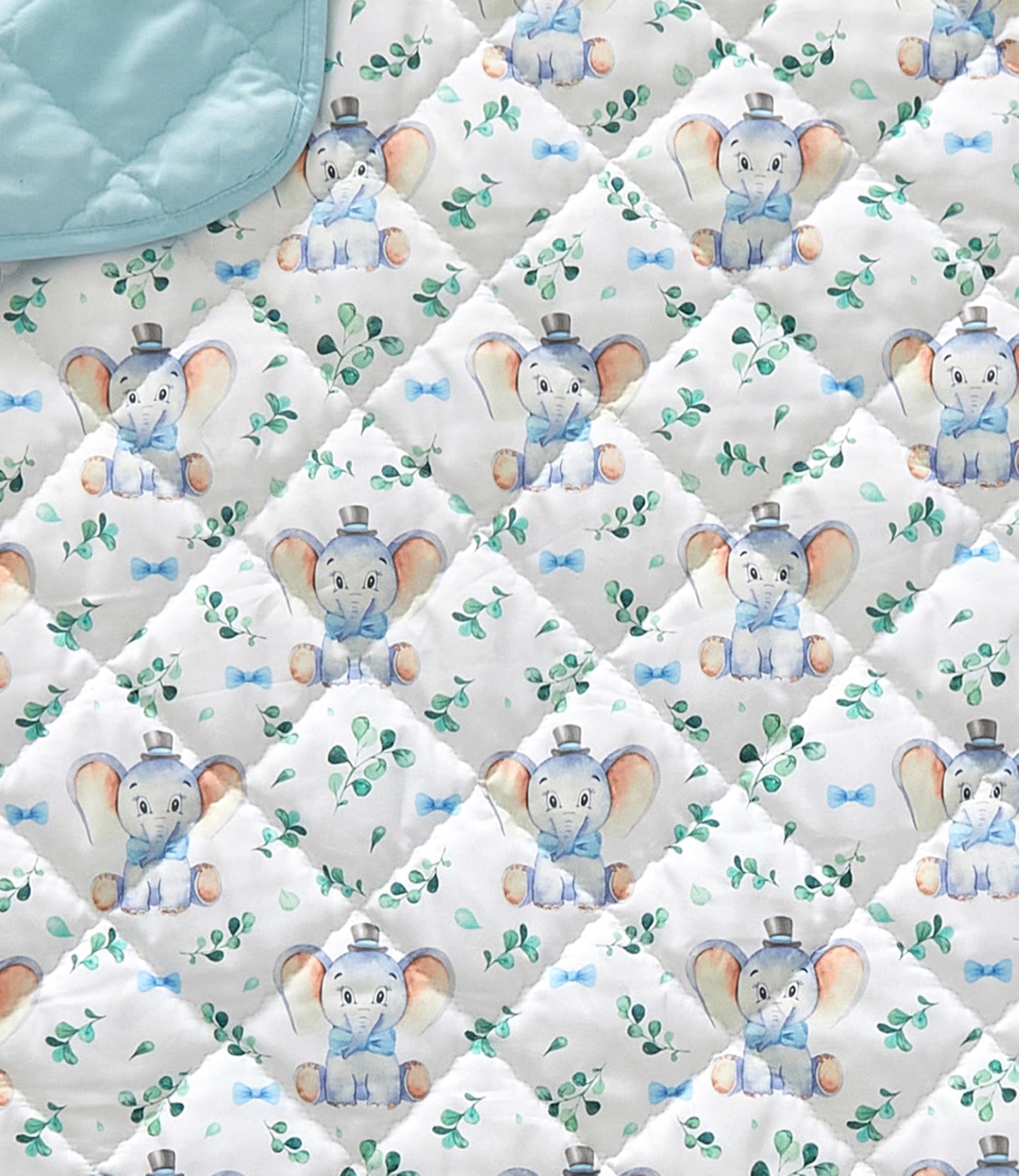 Elephant Toddler Comforter - Down Alternative Toddler Microfiber Comforter - Lightweight & Warm Baby Quilt Blanket - Soft & Breathable - Kids Duvet Insert for Crib, Stroller - Machine Washable - 39x47