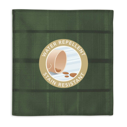 Newbridge Christmas Elegance Plaid 60 x 120 Inch Rectangle Fabric Tablecloth, 100% Polyester, No Iron Soil Resistant Dining Room, Party and Banquet Table Cover, Solid Textured, Hunter Green