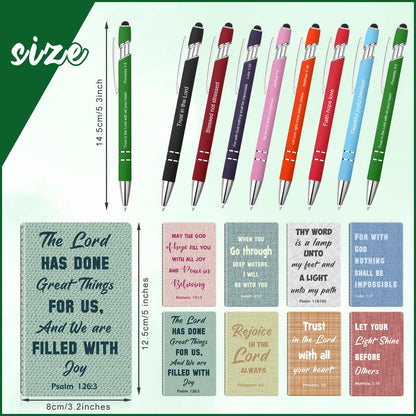 Funrous 32 Pcs Motivational Quote Pens Inspirational Notepads Mini Journal with Ballpoint Pen Small Notebooks Gift for Men Women Coworker Adult Party Favors Prize Teacher Student Office(Texture)