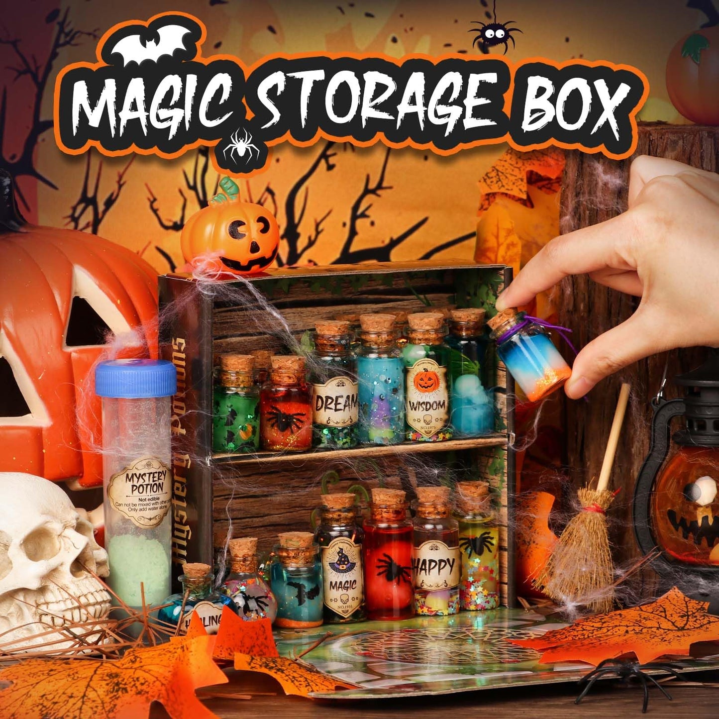 Mystery Potions DECOHOME Kit for Kids, 20 Magic Mix Wizard Potion Bottles, Craft Toys Creative Christmas Birthday Gifts for Boys & Girls Age 6 7 8 9 10+