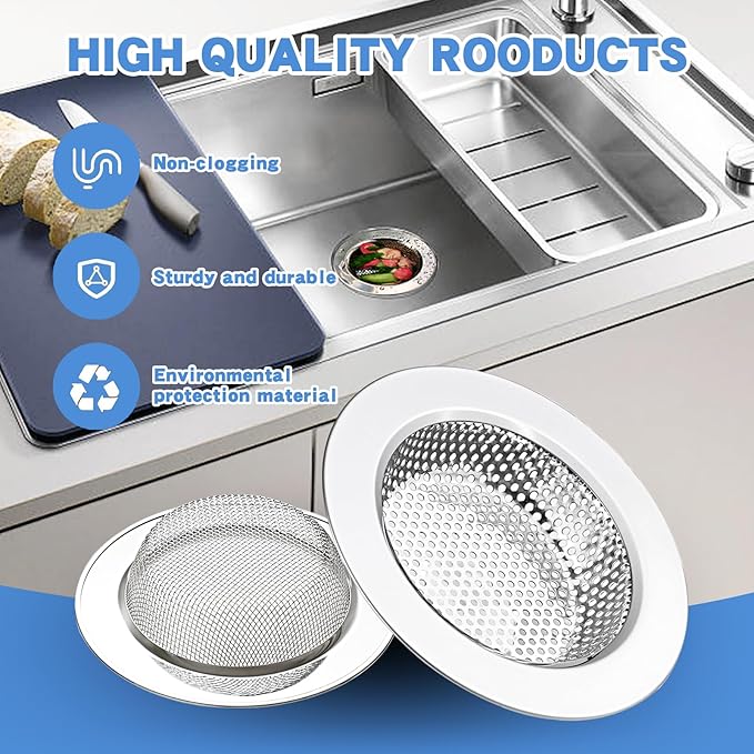 RQYEKDO Kitchen Sink Strainer Stainless Steel