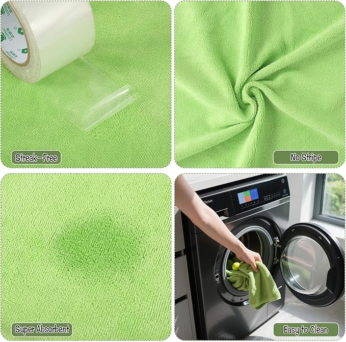 4 Pack Extra Large Microfiber Cleaning Cloths 20"x30", Lint-Free Reusable Towels