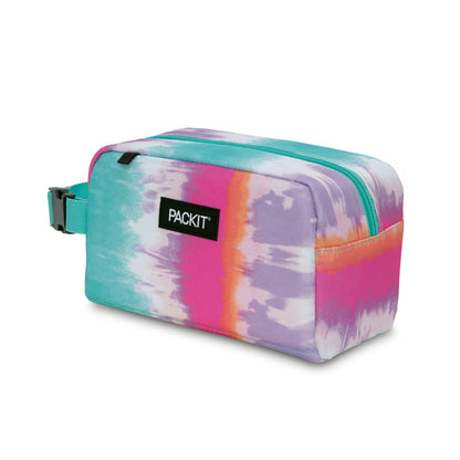 PackIt® Freezable Snack Box, Checked Out, Built with ECOFREEZE Technology, Collapsible, Reusable, Zip Closure with Buckle Handle, Designed For Work Snacks, Fresh Snacks On the Go, Adults, and All Ages