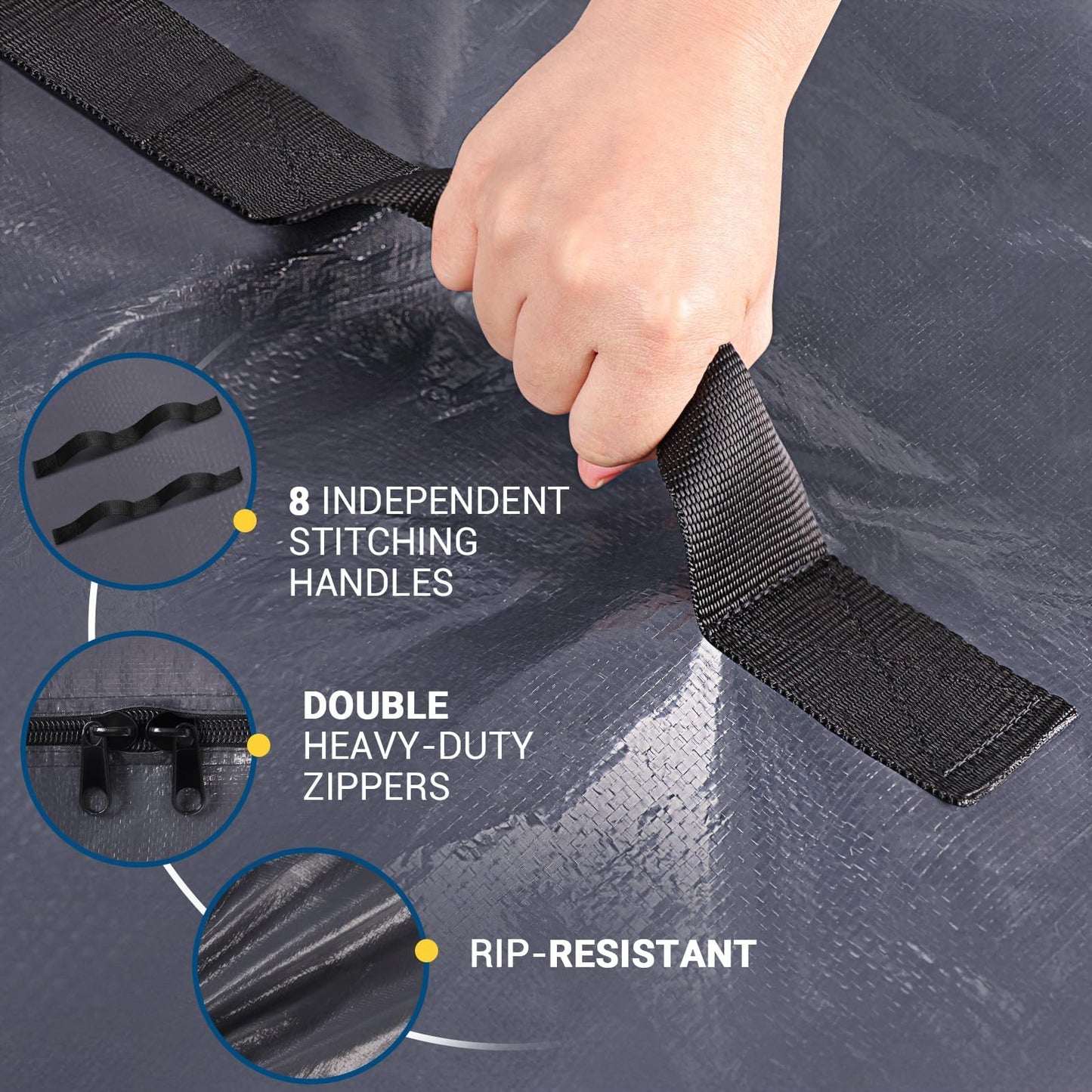 StorageRight Mattress Bags for Moving, Queen Size - Extra Thick Mattress Cover for Moving with Handles and Zipper, Heavy Duty Queen Mattress Bags for Storage, Reusable Mattress Storage Bag, Moving Bag