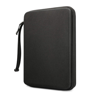 FINPAC 9-11 Inch Tablet Sleeve Bag Compatible with iPad/Samsung/Lenovo/Fire, Double-Layer Travel Organiser Bag w/Electronics Organiser for USB Cable/Power Bank/Charger/Hard Disk