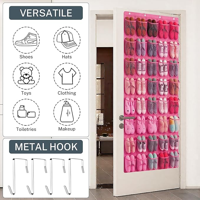 40-Pocket Over the Door Shoe Organizer