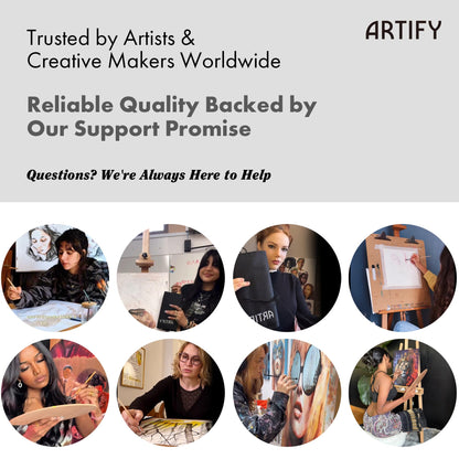 ARTIFY 25 Pieces Professional Paint Brush Set – Expert Series Synthetic Nylon Brushes for Acrylic, Oil, Watercolor, Gouache – No Shedding, Canvas Roll Case & Palette Knife, Artist Gifts Art Supplies