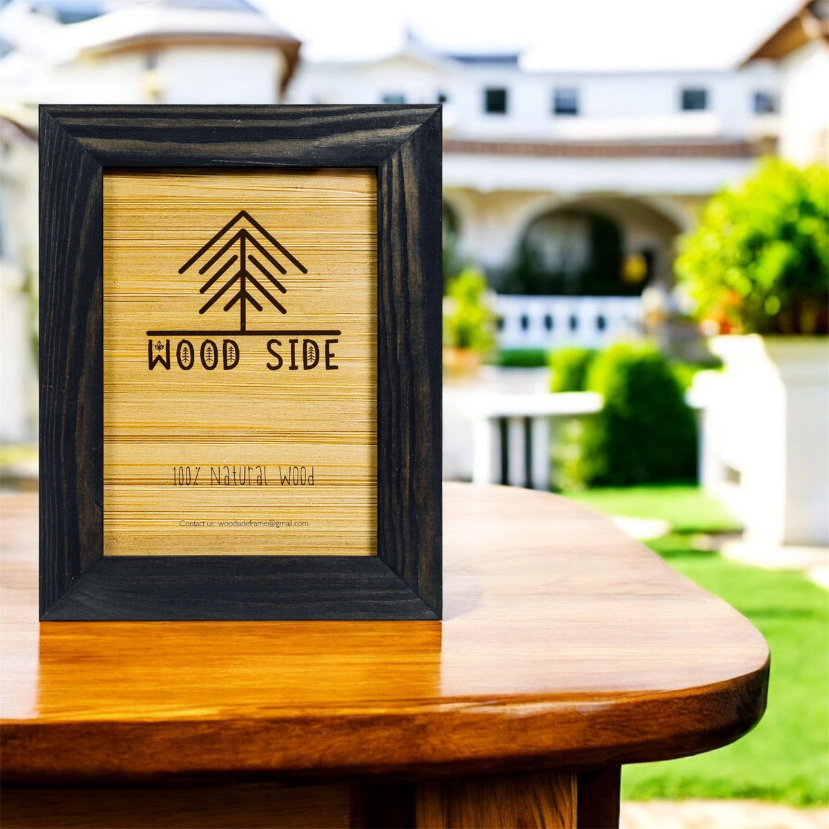 8.5 x 11 Wooden Rustic Picture Frames - Set of 2 for Diploma Documents and Certificates Wall Mount and Tabletop - Natural Wood Photo Frame - Charcoal