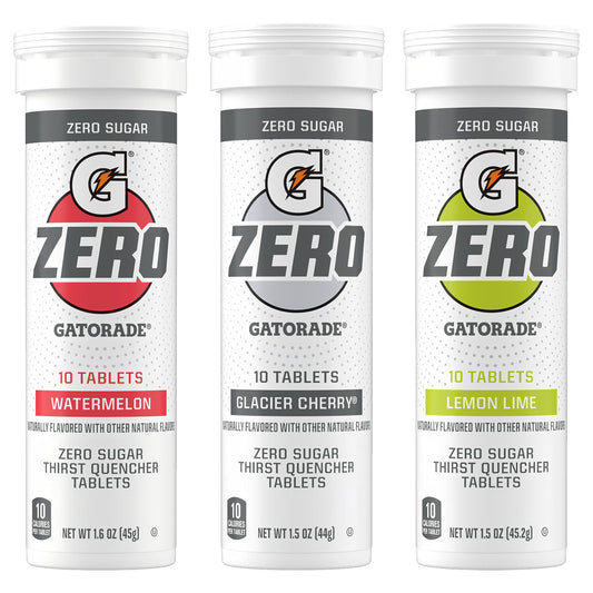 Gatorade Zero Tablets: Zero Sugar, All The Electrolytes, 4 Flavor Variety Pack, 10 Count (Pack of 4)