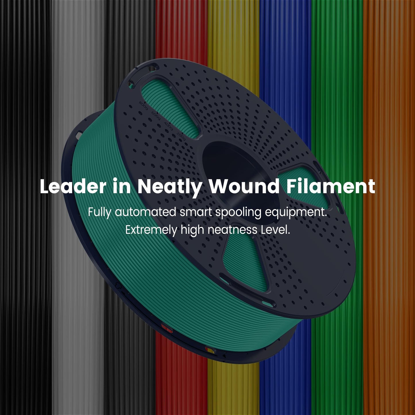 SUNLU PLA 3D Printer Filament, Neatly Wound PLA Filament 1.75mm, Dimensional Accuracy +/- 0.02mm, 1KG Spool 2.2lbs. (Black)