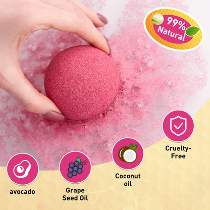 kainga Recka 48 Natural & Organic Bath Bombs for Women and Kids, Rich in Essential Oils, Relaxation and Stress Relief, BathBombs Gift Set for Mothers Day, Christmas, Valentines Day & Birthday