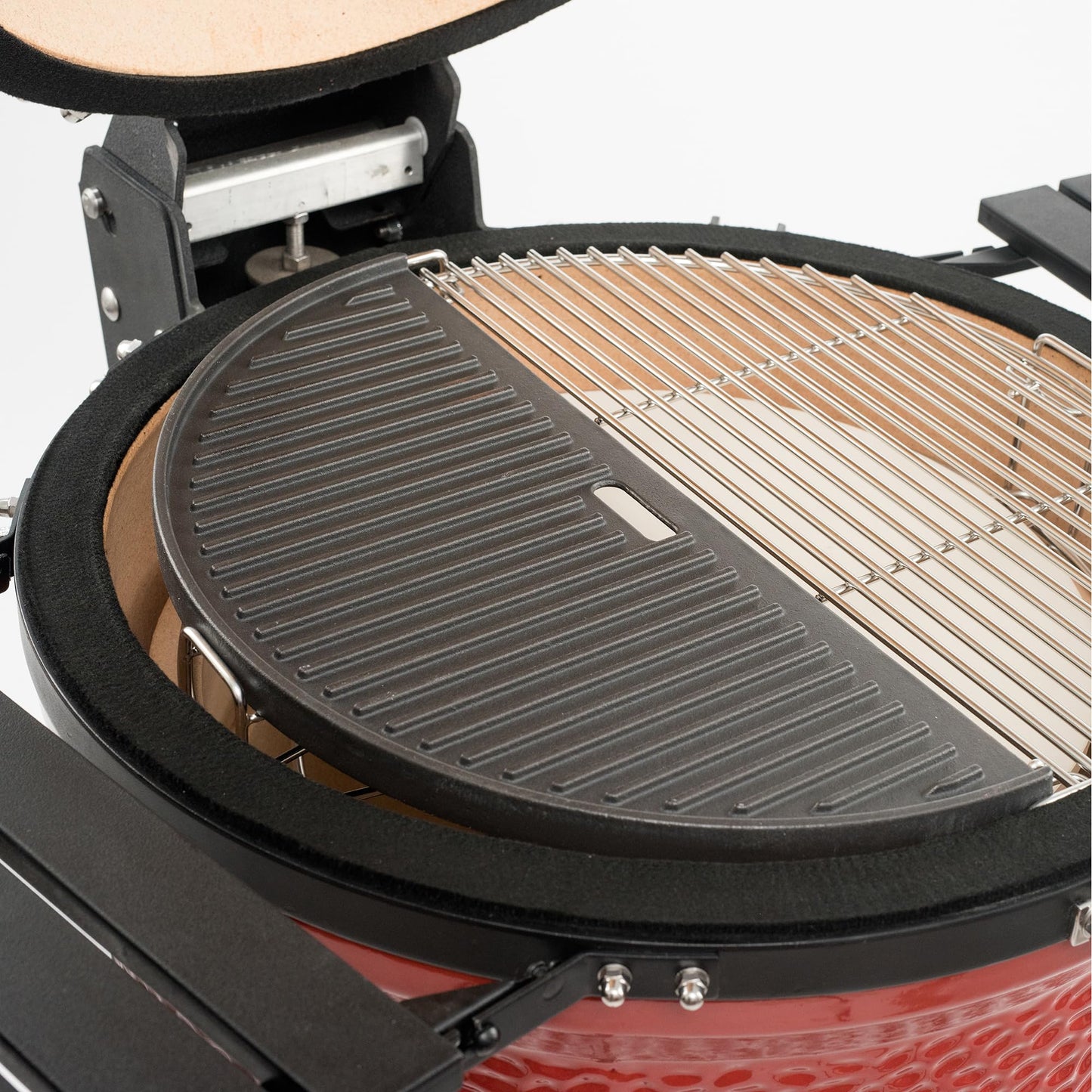 Kamado Joe KJ-HCIGRIDDLE Classic Joe - Half Moon Cast Iron Reversible Griddle Grill Accessory, Black
