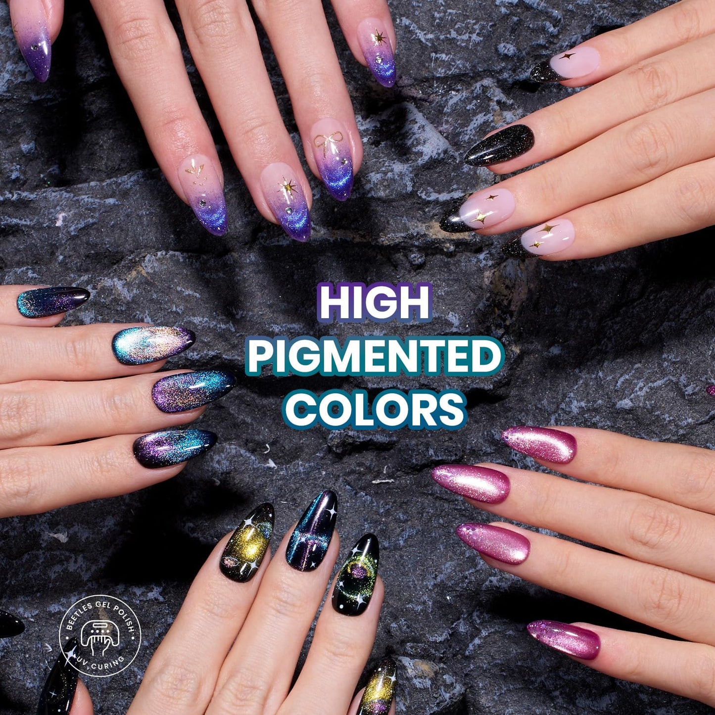 beetles Gel Polish 44pcs Fall Gel Nail Polish Set 36 Colors Brown Burgundy Red Blue Purple Orange Green Black Nude White with Base Top Coat UV LED Needed Salon DIY at Home Gift for Women Colorful Muse