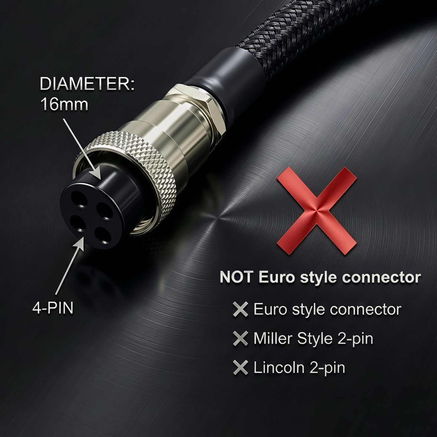 Weldpro 130A Aluminum Spool Gun, 15 FT MIG Welding Torch for Weldpro MIG210LCD Omni 210 MIG155GD, Welding Gun for Aluminum Welding