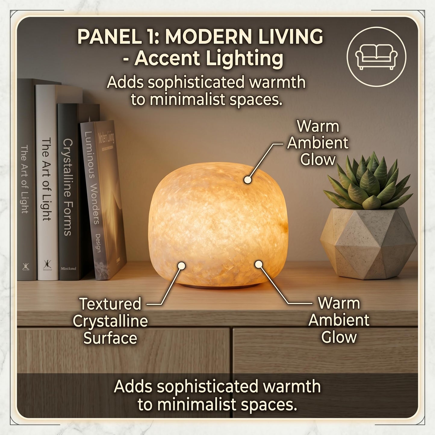 Lierlava Natural Marble Lamp, Cordless Rechargeable Marble Tap Light, 3-Way Dimmable Ambient Stone Glow Lamp, Portable Zen Decor Gift for Bedroom Desk Shelf (White Quartz Stone)
