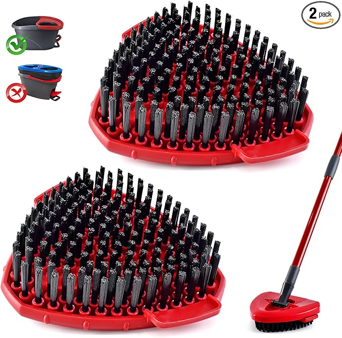 Scrubber Mop Head for Ocedar, Upgrade Scrub Brush for Ocedar, Spin Mop Scrub