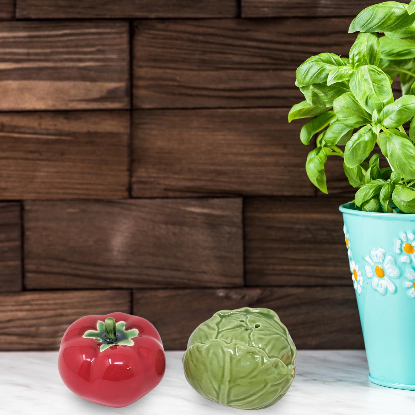 Tomato and Cabbage Salt and Pepper Shaker Set