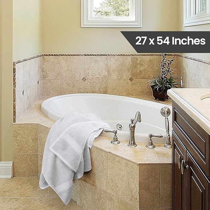 Utopia Towels 4 Pack Premium Bath Towels Set, 27 by 54 Inches, 100% Ring Spun