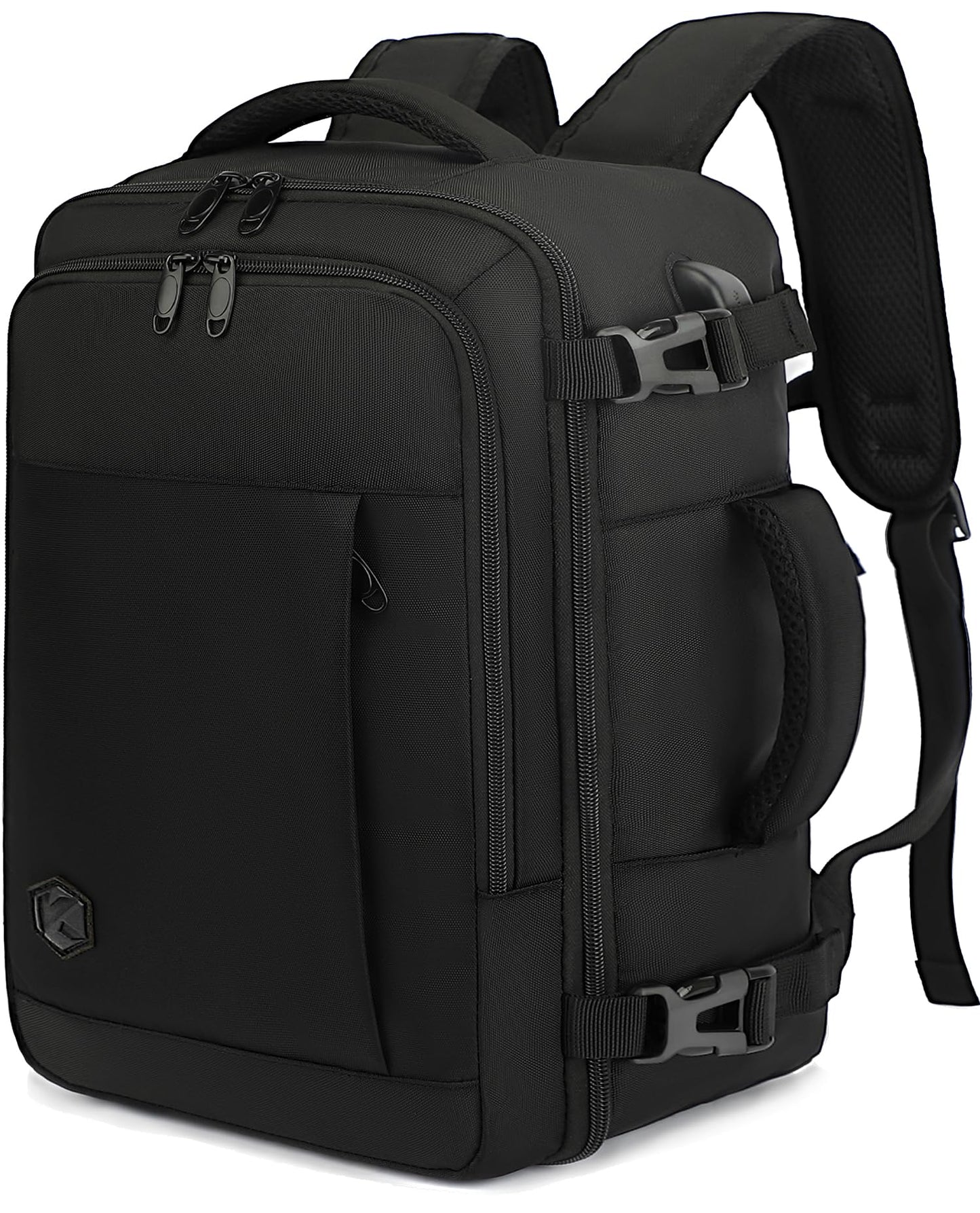 VANKEV Ryanair Cabin Bag 40x20x25 Underseat 20L Travel Bag Hand Luggage Backpack Carry-ons Bag Cabin Size Suitcases for Airplanes Flight Bag Travel Rucksack Fit 14 Inch Laptop Black