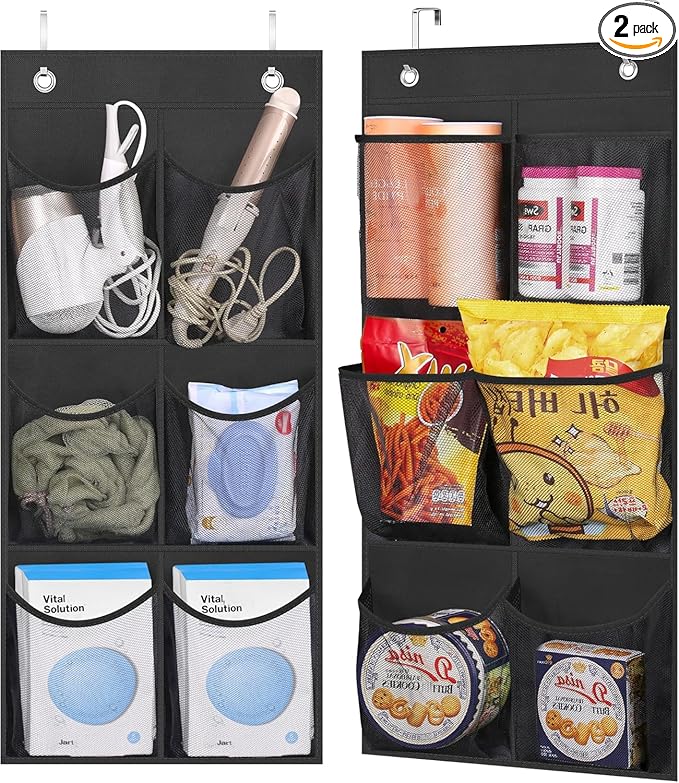 KIMBORA 2 Packs Narrow Over the Door/Wall Shoe Organizer, Small Hanging Shoe
