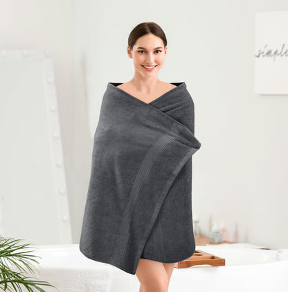 Utopia Towels - 4 Piece Bath Towels Set (69 x 137 CM) - Premium 100% Ring Spun Cotton - Quick Dry, Highly Absorbent, Soft Feel Towels, Perfect for Daily Use (Grey)