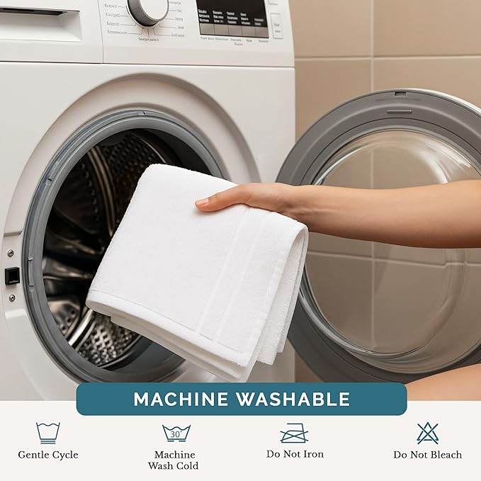 Casa Platino White Washcloths 24 Pack