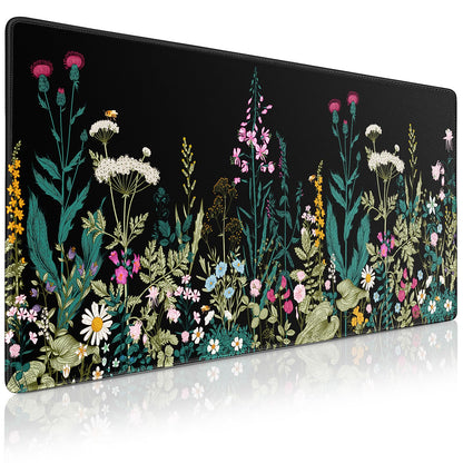Acezeek Large Mouse Mat,Gaming Mouse Pad,900X400mm(35.4X15.7in) XXL Mousepad,Desk Protector Mat with Anti-Slip Base,Waterproof&Durable Mousemat for Gaming,Office,Home(Flowers & Plants)