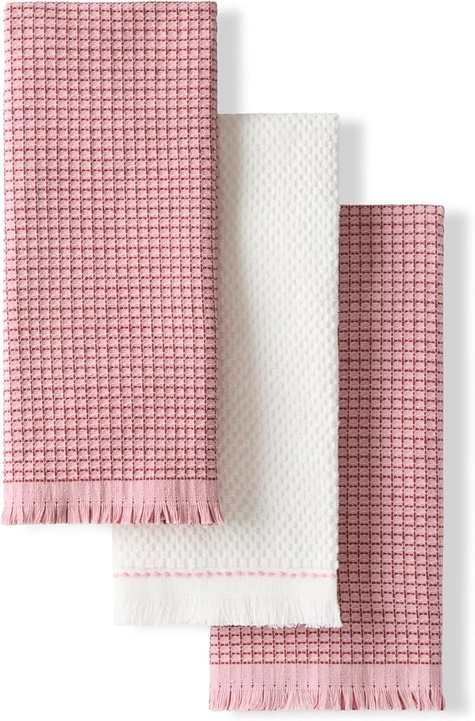 KitchenAid Gourmet Series Gridlines Kitchen Towels 3-Pack Set, 100% Cotton