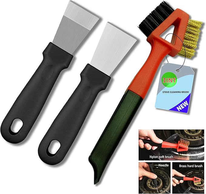 3Pcs, Brass Brush, Wire Brush, Metal Brush, Nylon Brush, Rust Cleaner