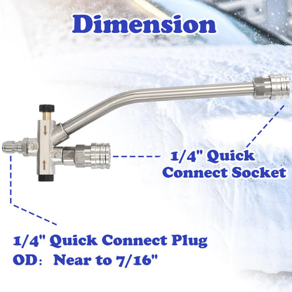 Tool Daily Short Pressure Washer Gun with Foam Cannon, Dual Connector Accessory, 1/4 Inch Quick Connect, 5 Spray Nozzle Tips, 1 Liter