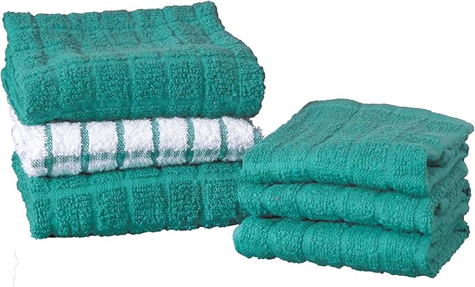 Ritz Premium Kitchen Towel and Dish Cloth Value Set: Highly Absorbent, Super