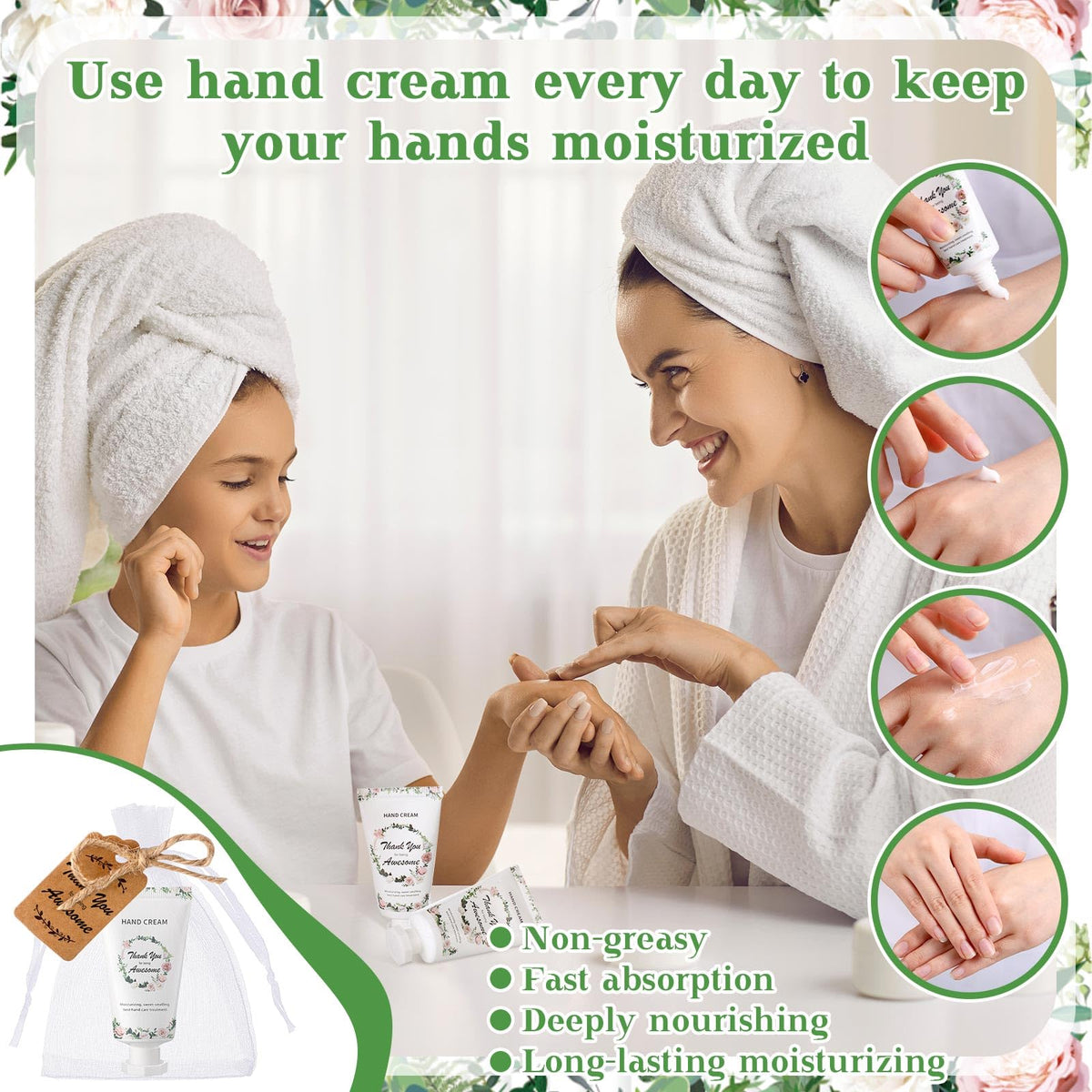 Dansib 24 Sets Employee Appreciation Gifts Hand Mini Lotion Bulk Travel Size Hand Cream Inspirational Thank You Gifts for Employee Staff Teachers Coworkers Team Nurse(Elegant)