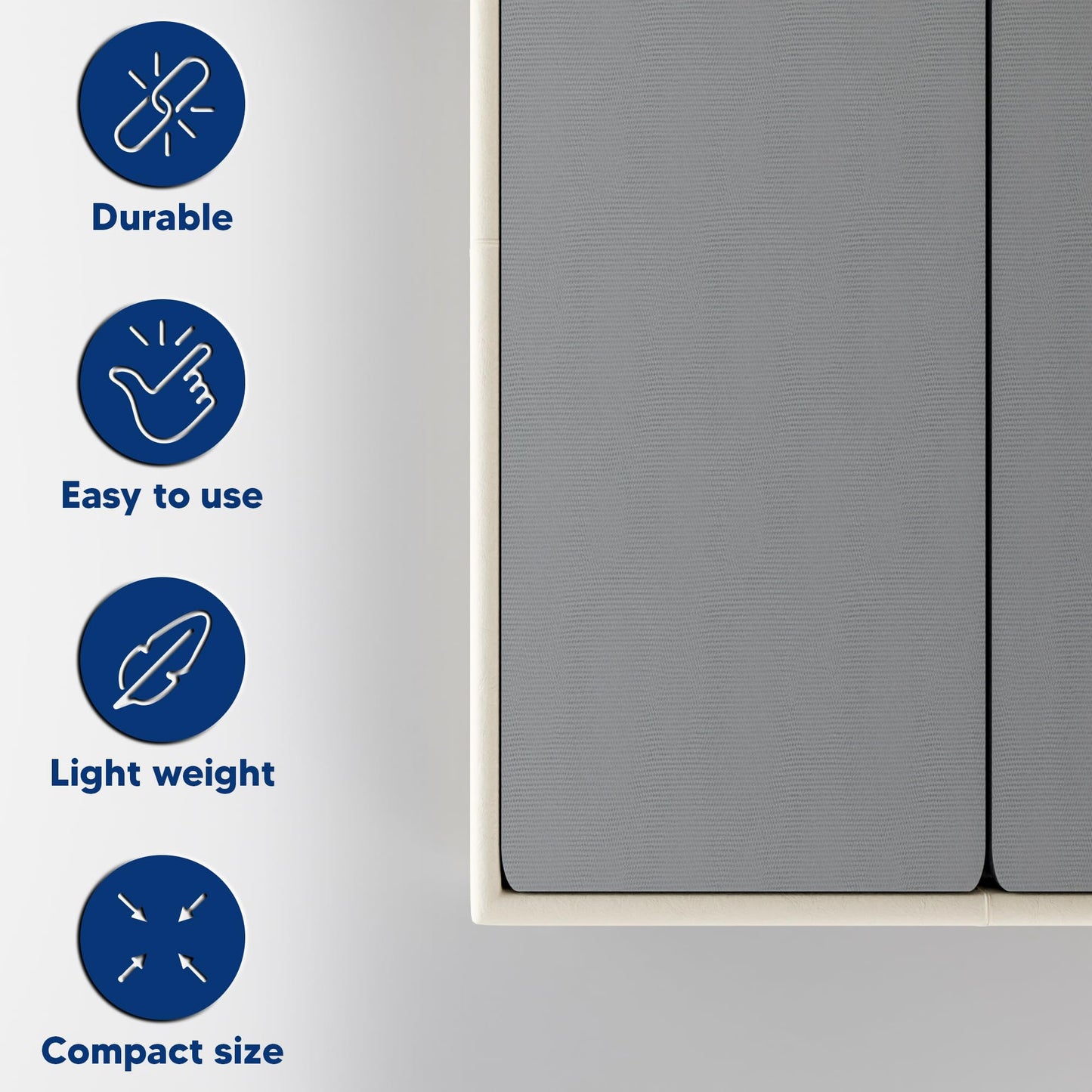 Treaton, 1.5-Inch Split Fully Assembled Bunkie Board for Mattress/Bed Support, Queen Grey.