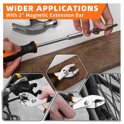 GETFOO 58-Piece Tool Kit Basic Home Repair Tool Set, General Household Hand Tool Kit,Small Tool Kit with Plastic Toolbox Mini Tool kit for Women, Office & College Repairs Orange