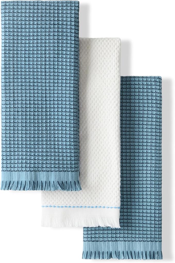 KitchenAid Gourmet Series Gridlines Kitchen Towels 3-Pack Set, 100% Cotton