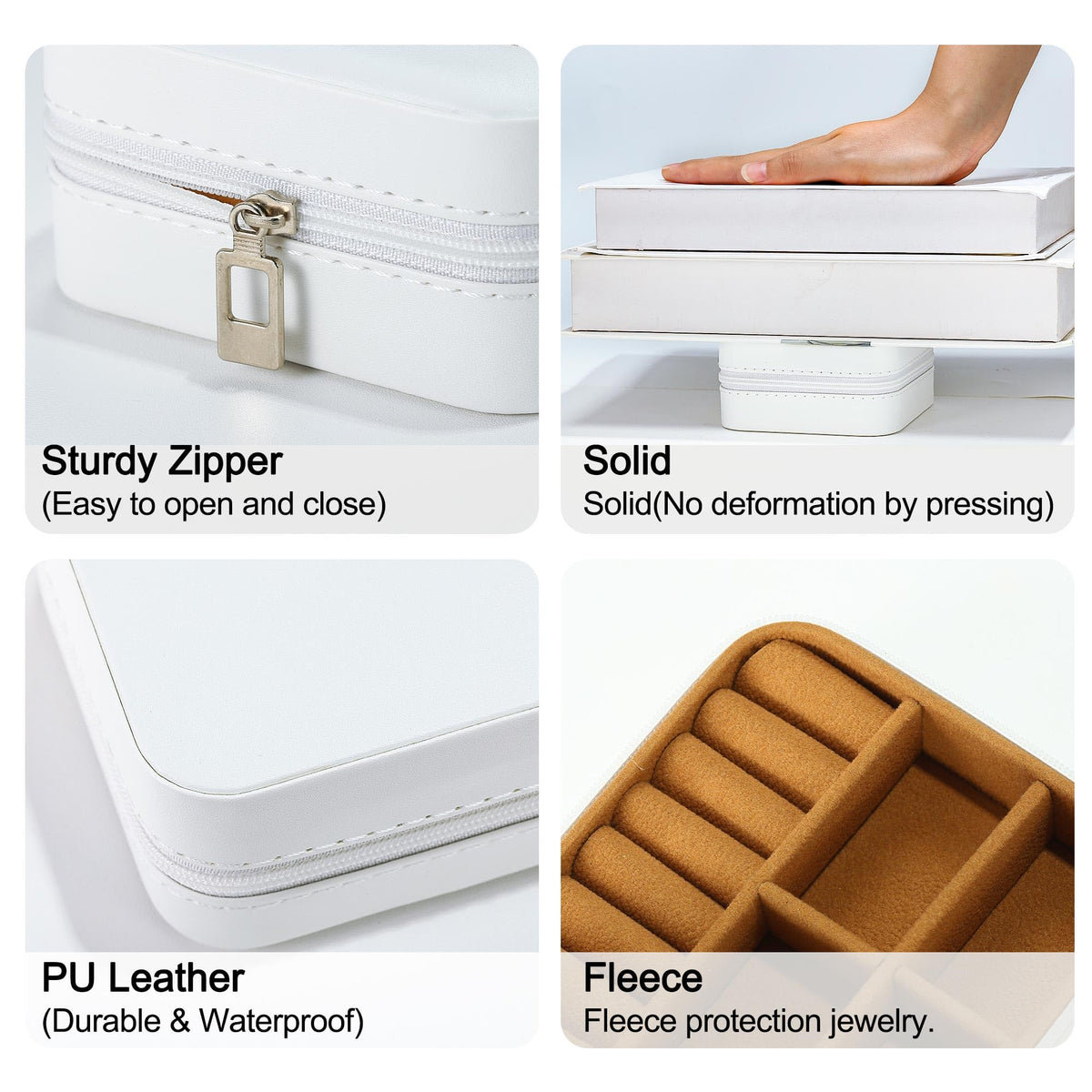 Parima Gifts for Friends Sister - White Jewelry Organizer with Mirror Gifts for Women Her Friends Female Birthday Gifts Initial Personalized Jewelry Box for Teen - Letter L, White