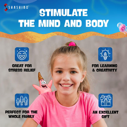 SHASHIBO SpongeBob Shape Shifting Box - Award-Winning Age 8+, Patented Magnetic Puzzle Cube w/ 36 Rare Earth Magnets - Fidget Cube Transforms Into Over 70 Shapes (Spongebob Squarepants-Beach Buddies)